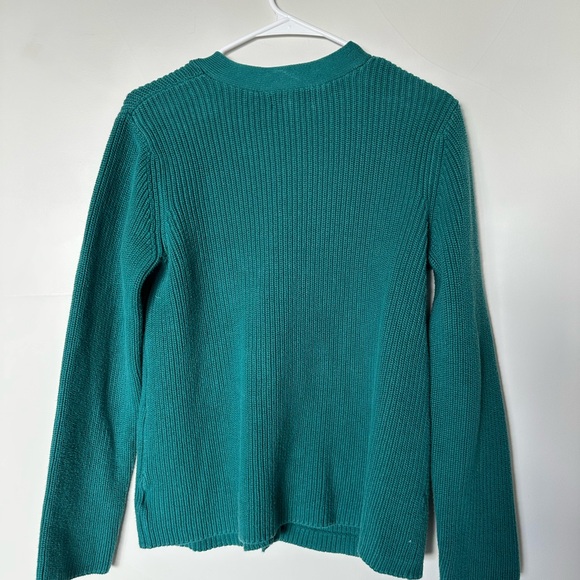 Boyfriend Style, Lands End Drifter Varsity V Relaxed Cardigan Sweater - Picture 6 of 8